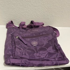 COACH Getaway Nylon Purple Crossbody Bag